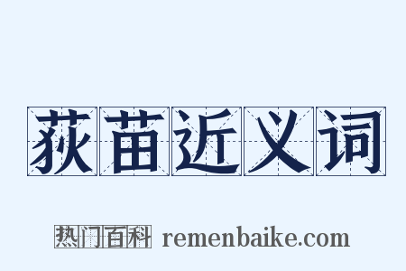 荻苗近义词是什么意思的图片